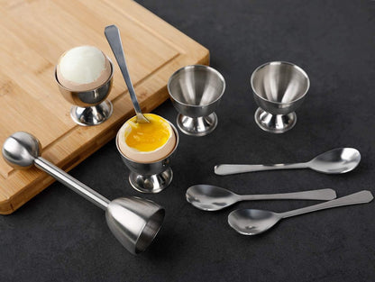 Egg Opener - Egg Separator - Eggshell Opener - Soft and Hard-Boiled Egg Separator - Includes 2 Egg Spoons, 2 V1188-MS101-01072-1