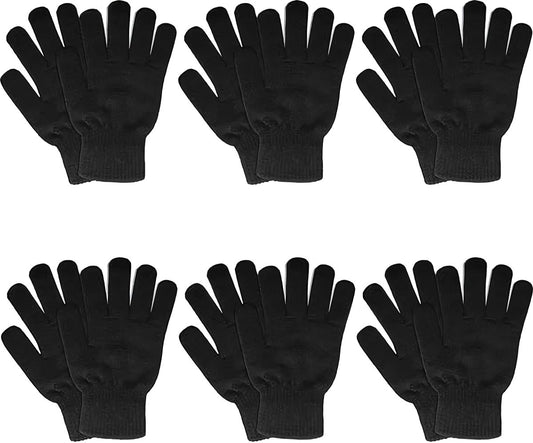 Women's winter coat 6 pairs of women's winter gloves - warm knitted gloves for men for cold weather - Warm V1188-MS101-01073-1