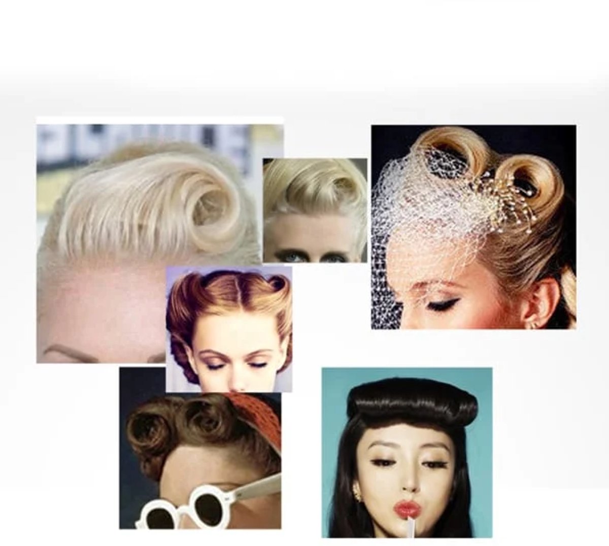 Hairdressing Tool 2-piece - Hair comb + roller curler V1188-MS101-01077-1