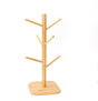 Bamboo Coffee Cup Tree - 6 Hooks - Space-saving - Stable - For Kitchen Table or Coffee Bar V1188-MS101-01079-1