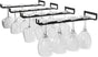 Pieces Wall Mount Goblet Holder - 30cm Black Wrought Iron - Heavy-Duty Wine Glass Holder V1188-MS101-01080-1
