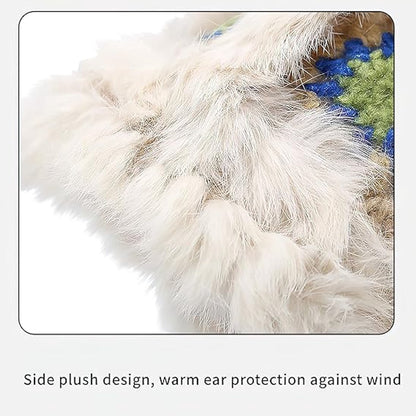Soft plush fisherman's hat for winter - a cute and stylish warm sun hat for outdoors - suitable for ladies. V1188-MS101-01088-1