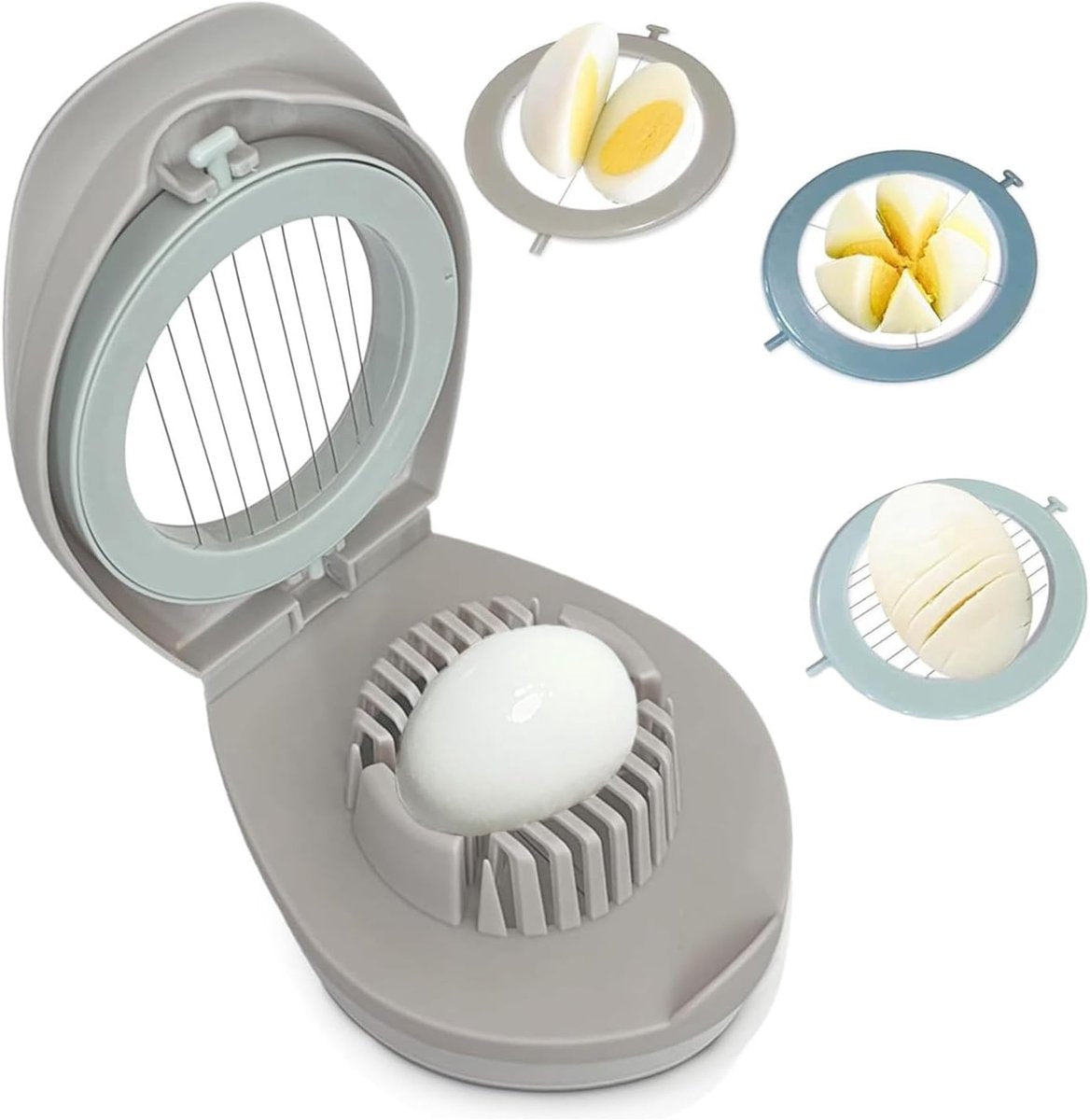 Egg slicer - stainless steel egg slicer - Suitable for slicing eggs - Multifunctional egg slicer - Comes with V1188-MS101-01090-1