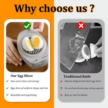 Egg slicer - stainless steel egg slicer - Suitable for slicing eggs - Multifunctional egg slicer - Comes with V1188-MS101-01090-1