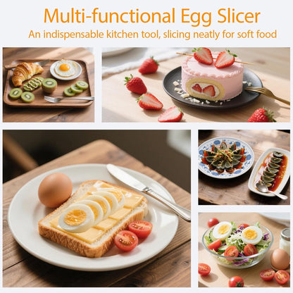 Egg slicer - stainless steel egg slicer - Suitable for slicing eggs - Multifunctional egg slicer - Comes with V1188-MS101-01090-1
