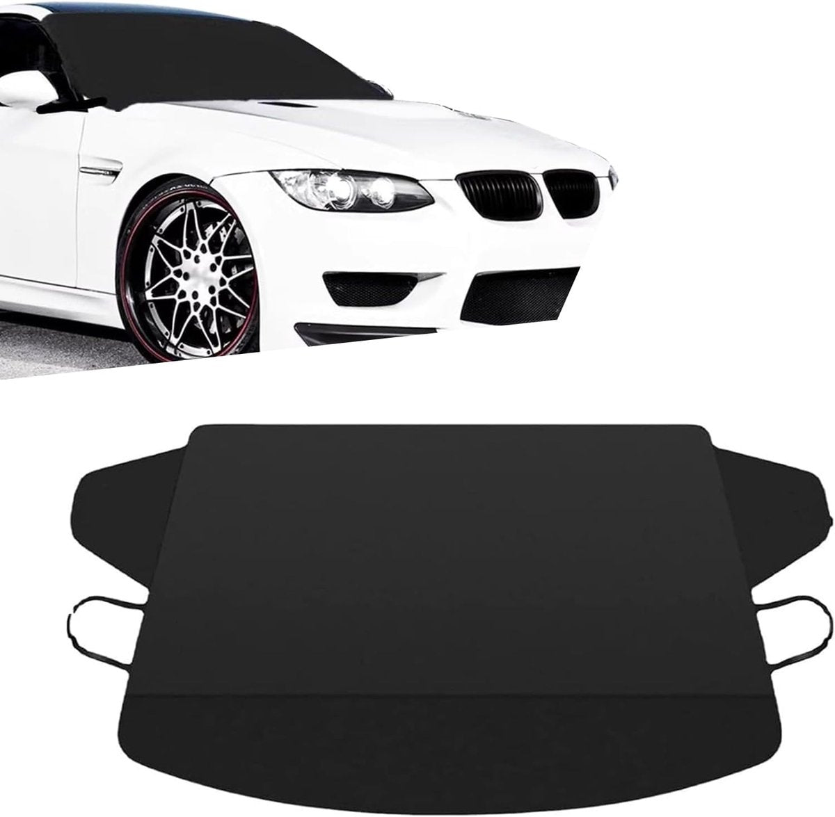 Car Window Protection - Windproof and Snowproof - 600D Oxford Fabric Windscreen Protection - Universal Type - V1188-MS101-01094-1