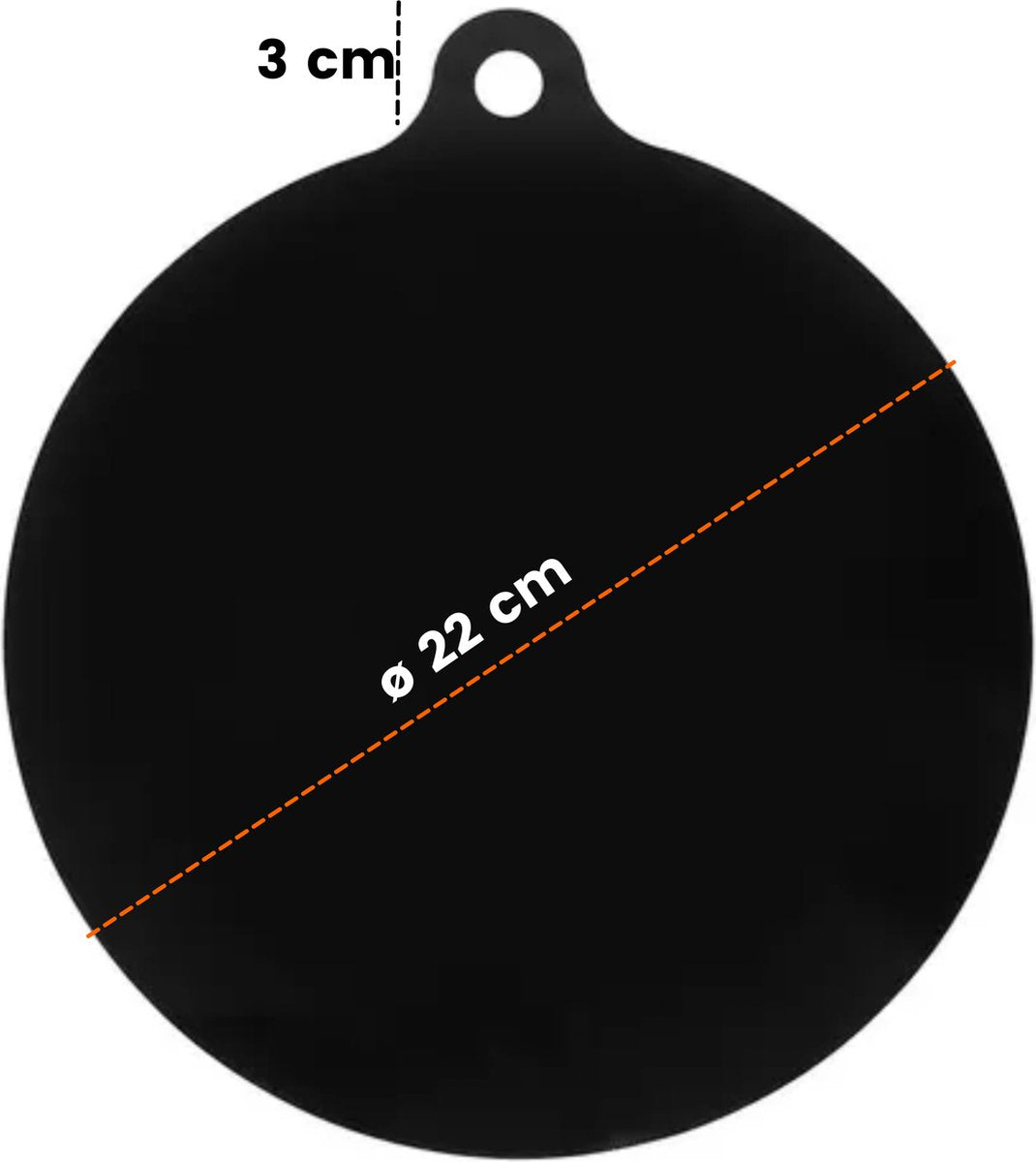 Induction Protector - Pan Coaster - Set of 4 - 22CM - Resistant up to 240 oC - Silicone - Black V1188-MS101-01100-1