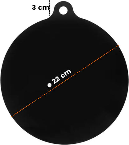 Induction Protector - Pan Coaster - Set of 4 - 22CM - Resistant up to 240 oC - Silicone - Black V1188-MS101-01100-1