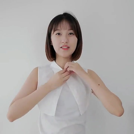 Set of 3 Women's Shirt Collars - Detachable Pointed Collar Basic - Collars for Women - Detachable Women's V1188-MS101-01106-1