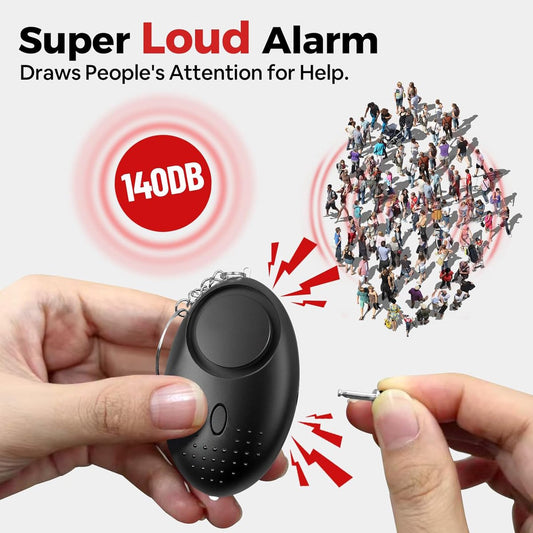 Pieces - 140 dB - Personal Alarm - With LED Flashlight And Keychain - Personal Pocket Alarm - Pepper Spray - V1188-MS101-01112-1