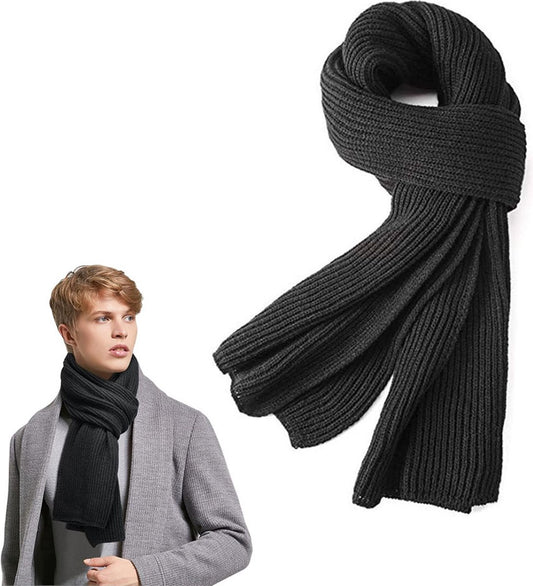 Knitted Scarf for Women & Men - Warm Winter Scarf - Small Scarf - Unisex - Oblong Scarf - Wool Scarf - Winter V1188-MS101-01114-1