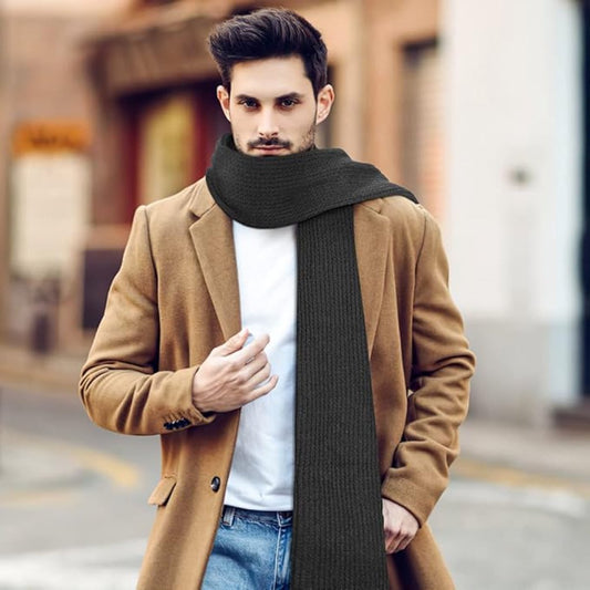 Knitted Scarf for Women & Men - Warm Winter Scarf - Small Scarf - Unisex - Oblong Scarf - Wool Scarf - Winter V1188-MS101-01114-1