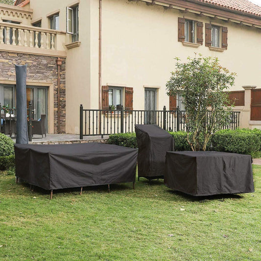 Garden furniture cover - waterproof - durable - 210D Oxford cloth - 240*140*90cm - black - outdoor - V1188-MS101-01116-1