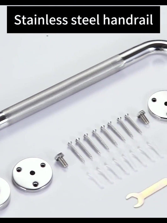 Wall Bracket - Extra Grip - Handle/Wall Grab Bar for Bathroom/Shower/Toilet - 30cm - 2 Pieces - Toilet Grab V1188-MS101-01123-1
