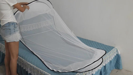 Mosquito Net Bed - Foldable Mosquito Net - L210x H56x W80cm - Pop-Up Mosquito Net Bed - Mosquito Net Tent - V1188-MS101-01128-1