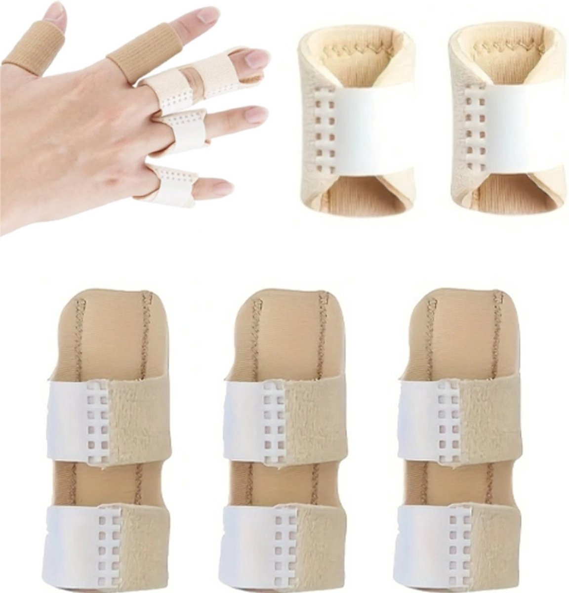 Finger Brace - Finger Splint - Adjustable - Bendable - One Size - Suitable for All Fingers - Finger V1188-MS101-01130-1