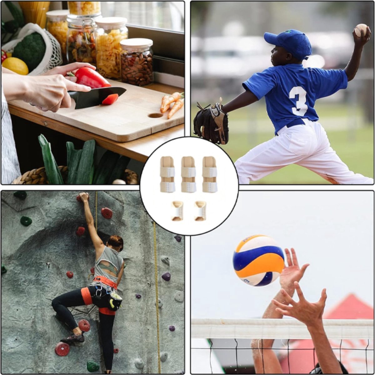 Finger Brace - Finger Splint - Adjustable - Bendable - One Size - Suitable for All Fingers - Finger V1188-MS101-01130-1