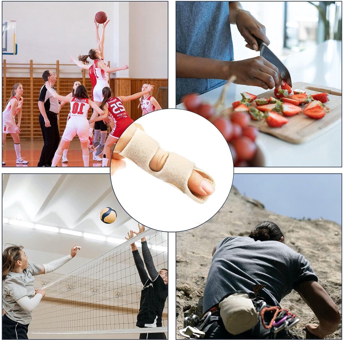 Finger Brace - Finger Splint - Adjustable - Bendable - One Size - Suitable for All Fingers - Finger V1188-MS101-01130-1