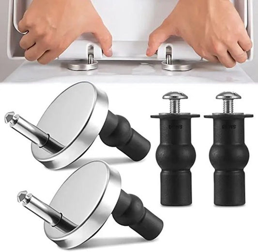 Toilet Seat Hinges - 2 Pieces - Toilet Seat Hinge Set - Universal Hinges for Toilet Seat - Toilet Seat V1188-MS101-01133-1
