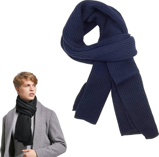 Knitted Scarf for Women & Men - Warm Winter Scarf - Small Scarf - Unisex - Oblong Scarf - Wool Scarf - Winter V1188-MS101-01147-1