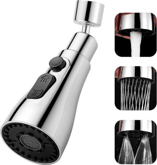 Faucet Attachment - 360 Degree Rotation - Kitchen Tap G1/2 - 3 Positions - Faucet Head - Washing Up - Kitchen V1188-MS101-01148-1