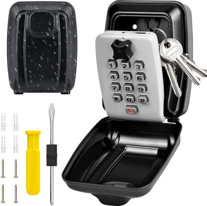 Waterproof Secure Key Box - Wall-Mounted Key Box - Indoor & Outdoor Key Safe - Secure Wall-Mounted Key Box - V1188-MS101-01153-1