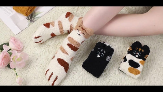 Warm Winter Socks Ladies - Set of 6 Pairs - Ladies Plush Socks - Women's Socks - House Socks - Sleep Socks - V1188-MS101-01164-1