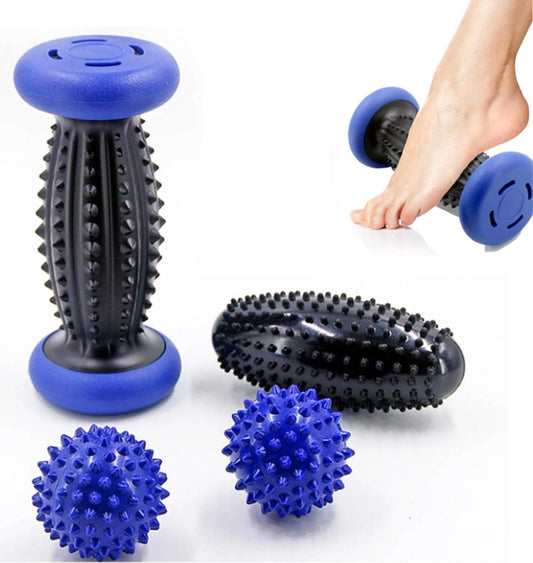 Foot Massage Roller - With 3 x Massage Balls - Foot Massage - Foot Reflexology - Plantar Fasciitis - Foot V1188-MS101-01174-1
