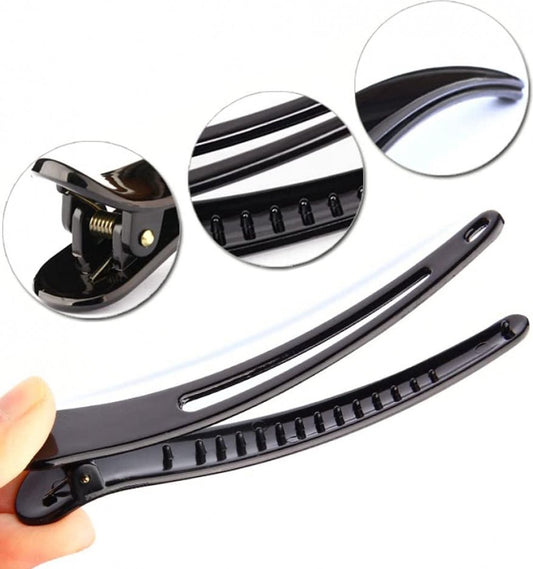 Hairdresser Hair Clips - 12 Pieces - Hair Clip - Sturdy Flat-Nose Hair Clip - Professional Hairdresser Hair V1188-MS101-01180-1