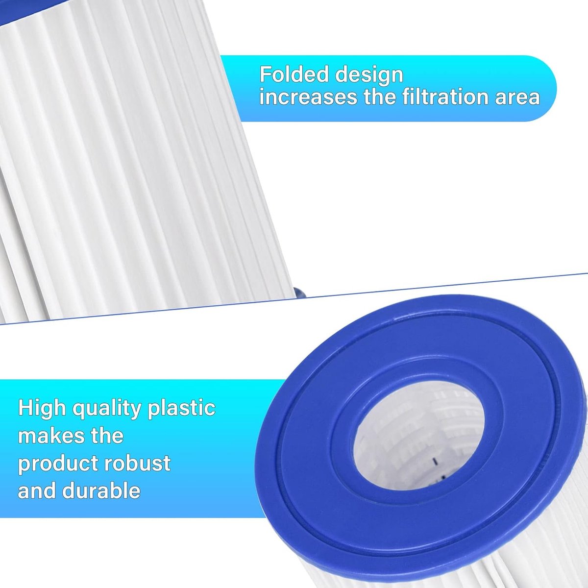 4 x Filter VI for swimming pool - suitable for Bestway Miami, Lay-Z-Spa Pool filter - Filter cartridge VI V1188-MS101-01192-1