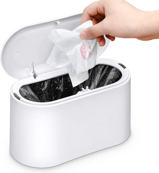 Trash Can - Small Trash Can with Sensor - Sturdy - Countertop Waste Bin - Mini Trash Can - Desktop - Tabletop V1188-MS101-01195-1