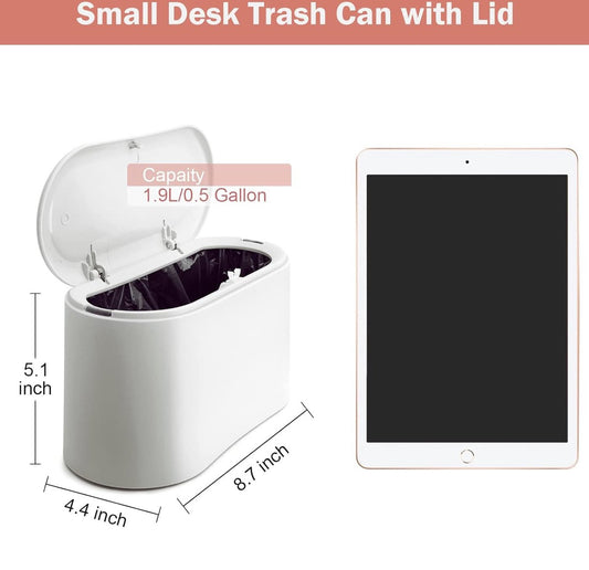 Trash Can - Small Trash Can with Sensor - Sturdy - Countertop Waste Bin - Mini Trash Can - Desktop - Tabletop V1188-MS101-01195-1