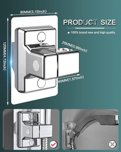Shower Head Holder - 360 degrees Adjustable - Hand Shower Holder - Strong Paste - Water Resistant - No V1188-MS101-01210-1