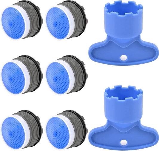 Water-Saving Aerator - M18 x 6 Pieces Tap Aerator - With Mounting Wrench - Tap Strainer for Taps - Tap V1188-MS101-01211-1