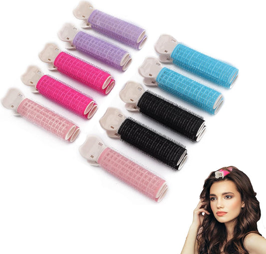 Volume Clips - 10 Pieces - Hair Clips - Hair Rollers - Heatless Curls - Curls Without Heat - Adhesive Rollers V1188-MS101-01214-1