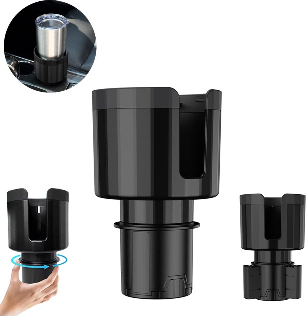 Car Cup Holder - Adjustable Cup Holder - Universal - Coffee Holder - Drink Holder - Soft Drink Holder - Large V1188-MS101-01225-1