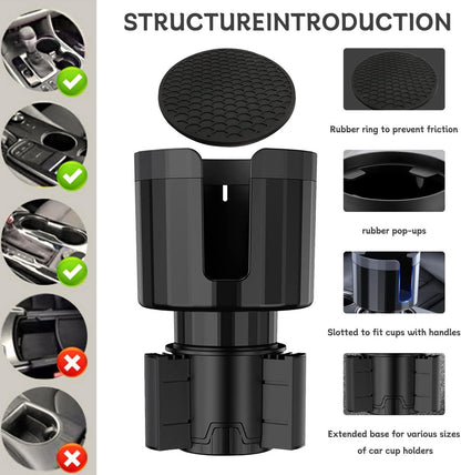 Car Cup Holder - Adjustable Cup Holder - Universal - Coffee Holder - Drink Holder - Soft Drink Holder - Large V1188-MS101-01225-1