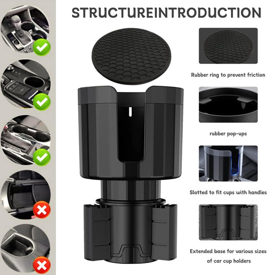 Car Cup Holder - Adjustable Cup Holder - Universal - Coffee Holder - Drink Holder - Soft Drink Holder - Large V1188-MS101-01225-1