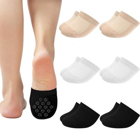 Toe Socks - Half Socks - 6 Pairs - Toe Socks - Cotton - Yoga Socks - Anti-Slip Socks - Foot Protectors - V1188-MS101-01240-1