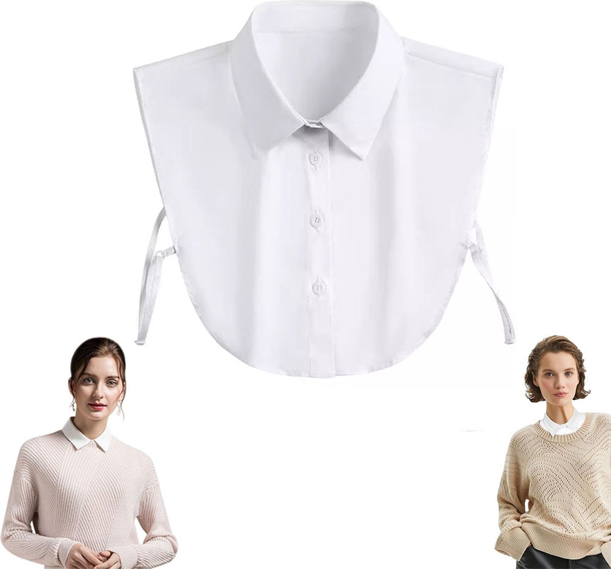Women's Blouse Collar Detachable Collar White Collar - Detachable Collar - Blouse Collar - Adjustable Pointed V1188-MS101-01248-1