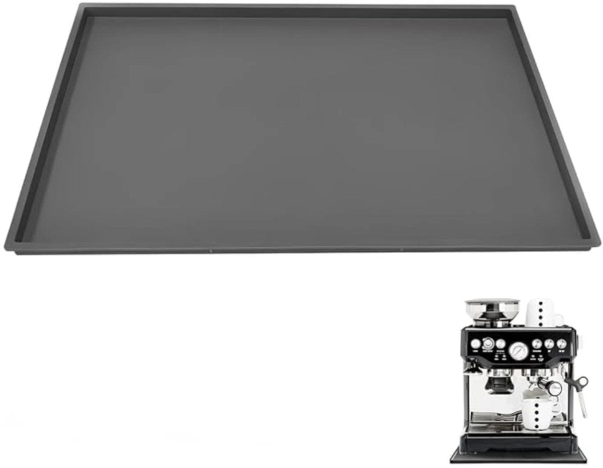 Silicone mat under coffee maker - 48x30cm - non-slip mat for coffee maker - barista accessories - grey V1188-MS101-01250-1