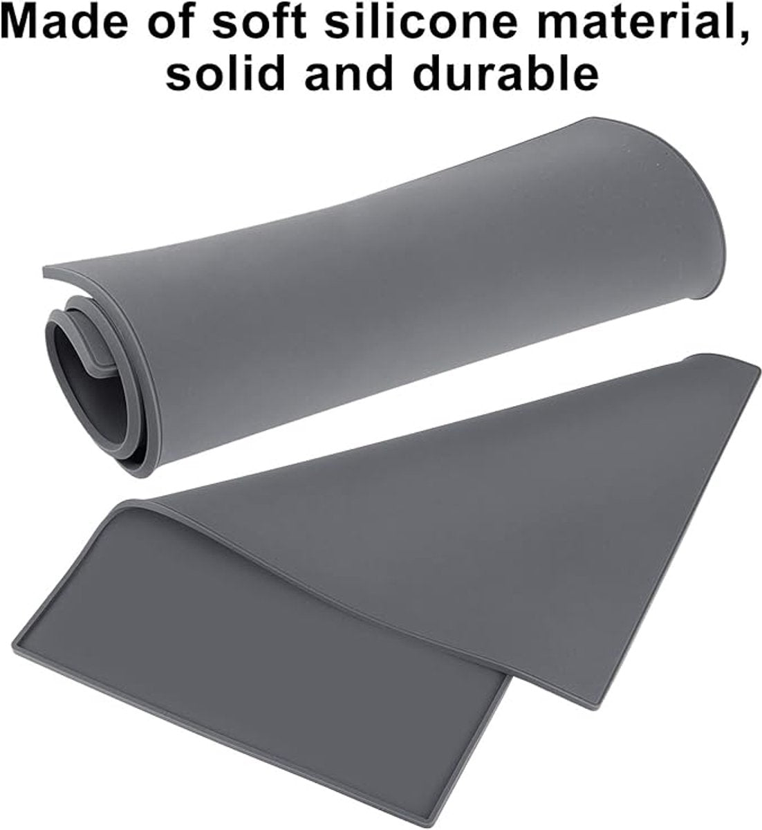 Silicone mat under coffee maker - 48x30cm - non-slip mat for coffee maker - barista accessories - grey V1188-MS101-01250-1