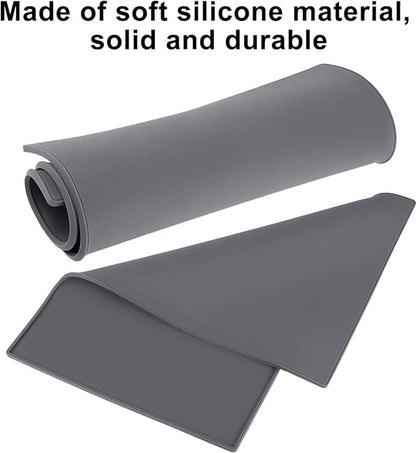 Silicone mat under coffee maker - 48x30cm - non-slip mat for coffee maker - barista accessories - grey V1188-MS101-01250-1