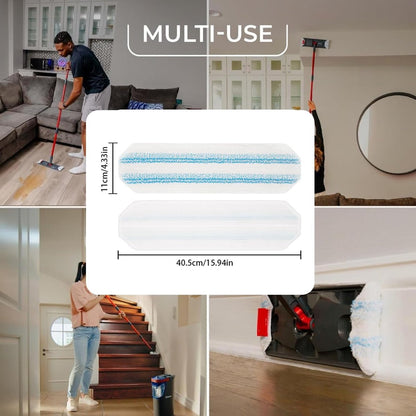 6-Pack - Microfiber mop pad replacement suitable for O Cedar H2pro mop system - Mop head replacement suitable V1188-MS101-01258-1