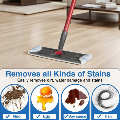 6-Pack - Microfiber mop pad replacement suitable for O Cedar H2pro mop system - Mop head replacement suitable V1188-MS101-01258-1