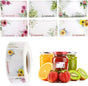 500 Pieces Jam Labels - Self-Adhesive Label - Flower Rectangular Jar Sticker Labels - For Freezer and V1188-MS101-01277-1