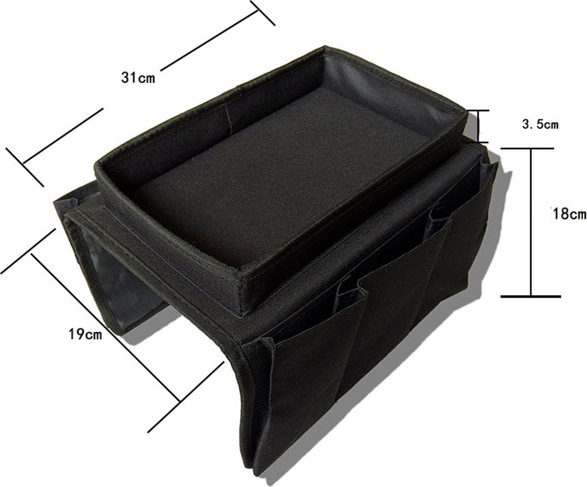 Sofa Tray with Organizer - Armrest Tray - Black V1188-MS101-01284-1