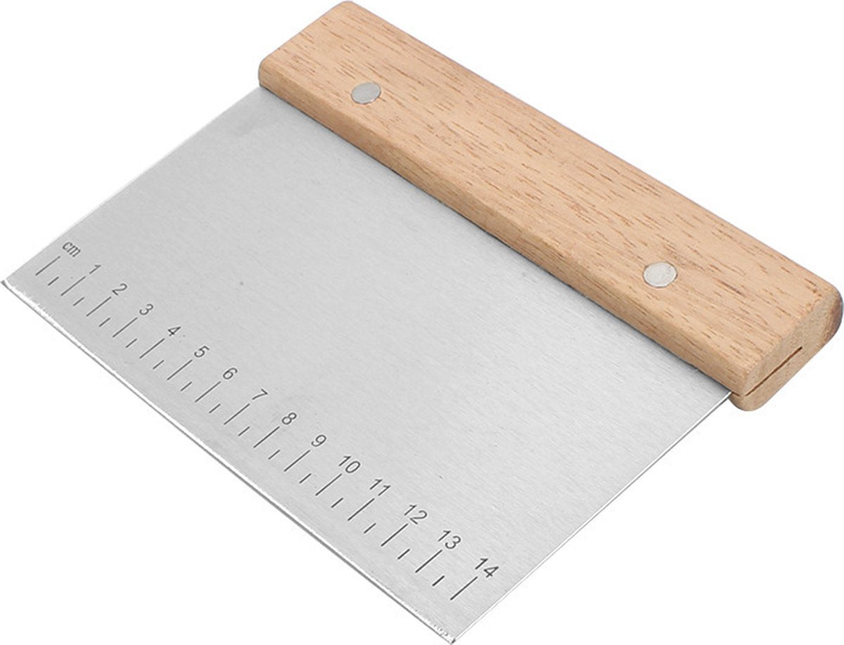 Dough Scraper - 2 Pieces - Dough Scraper - Dough Cutter - Dough Cutter - Cake Scraper - Semi-Round Dough V1188-MS101-01292-1