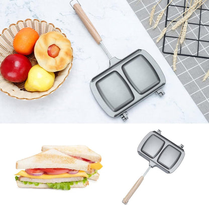 Reversible Sandwich Maker - Double-Sided Frying Pan - Contact Grill - Non-Stick Gas Toaster - Sandwich Plate V1188-MS101-01311-1