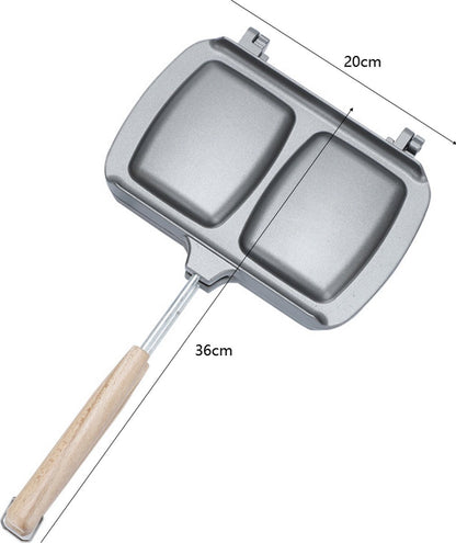 Reversible Sandwich Maker - Double-Sided Frying Pan - Contact Grill - Non-Stick Gas Toaster - Sandwich Plate V1188-MS101-01311-1